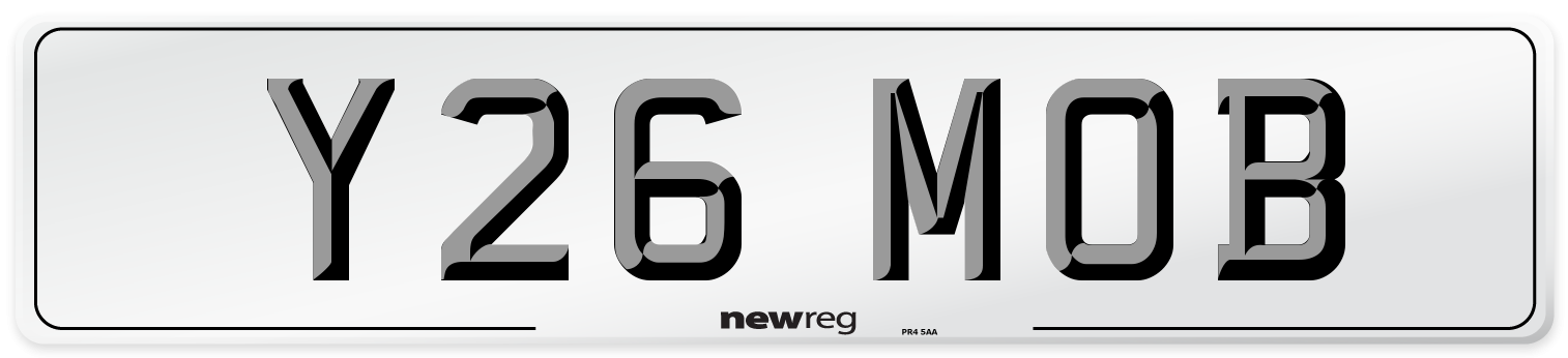 Y26 MOB Number Plate from New Reg